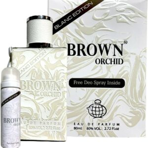 Fragrance World Brown orchid blanc edition Eau De Perfume set with deo free 80ml